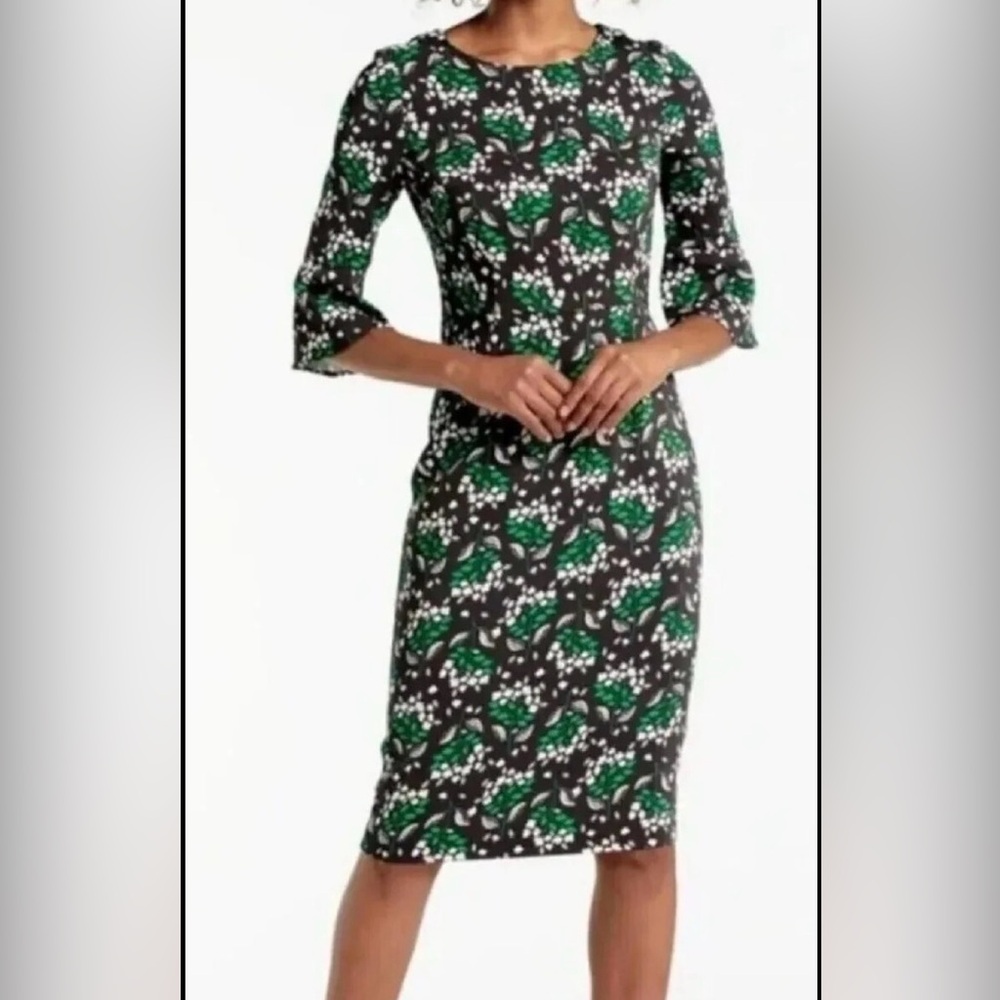 Boden Classic Delia Pencil Dress 3/4 Bell Sleeves - Size 2P